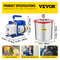Dual Stage Vacuum Pump CFM with Gallon Chamber & Manifold Gauge Hose Kit, Air Conditioning Vacuum Pump for HVAC
