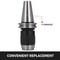CAT40 Keyless Drill Chuck 1/2". High-Precision Integrated Collet Chuck for CNC Milling, Lathe & Engraving Machines