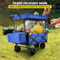Extra Large Collapsible Garden Cart With Removable Canopy HeavyDuty Folding Wagon With 360 Wheels 2