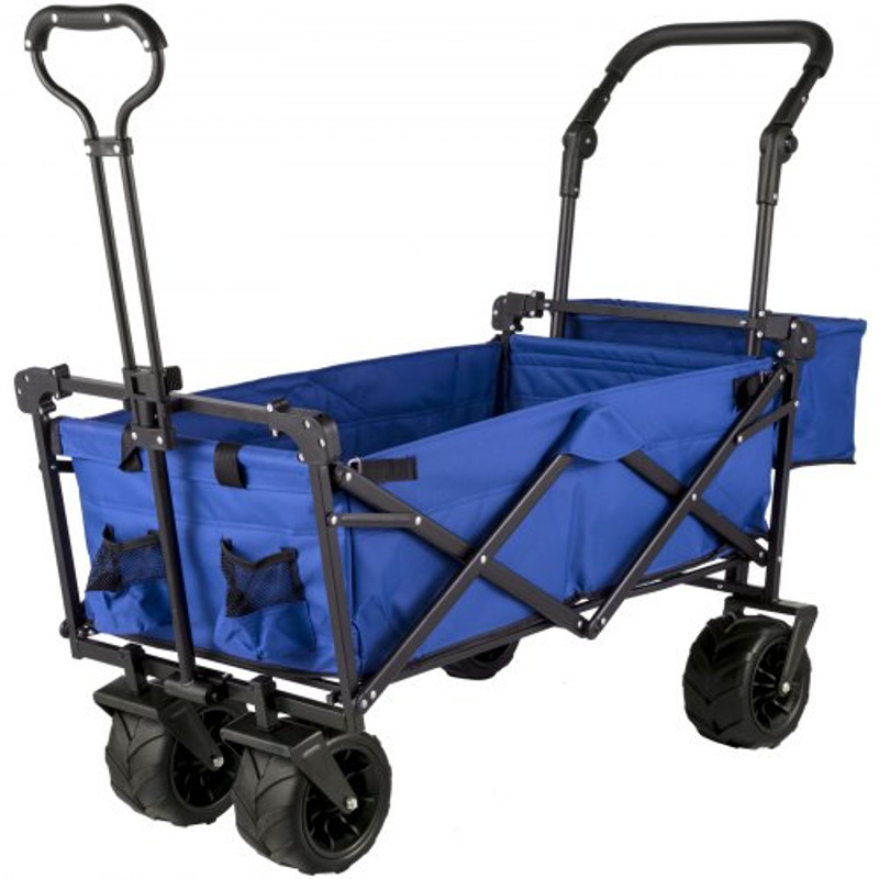 Extra Large Collapsible Garden Cart With Removable Canopy HeavyDuty Folding Wagon With 360 Wheels 9