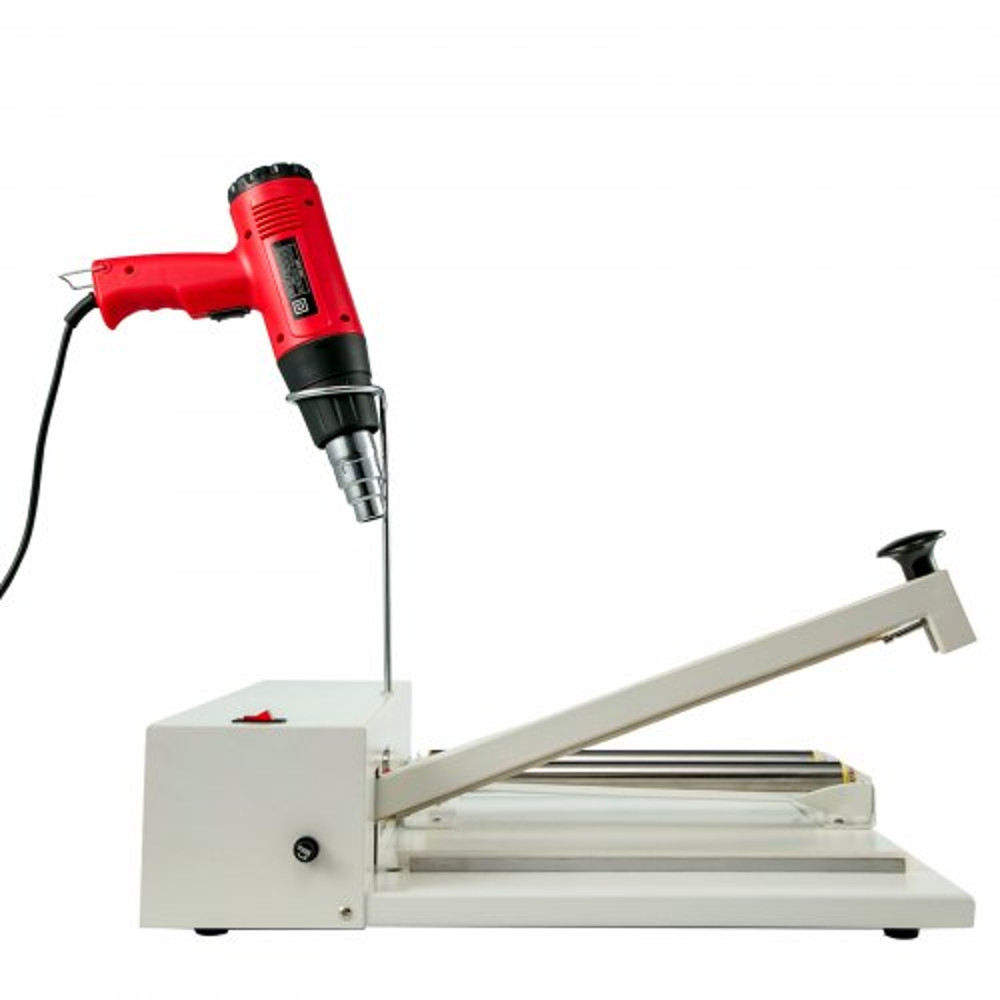 530W Shrink Wrap Machine, 18" I-Bar Sealer with Heat Gun & Silicone Roller – Ideal for PVC, POF Film