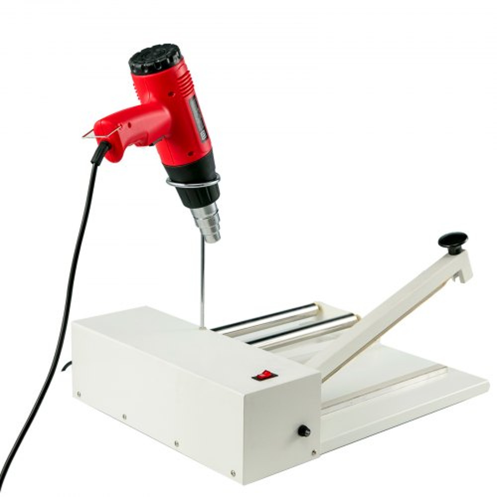 530W Shrink Wrap Machine, 18" I-Bar Sealer with Heat Gun & Silicone Roller – Ideal for PVC, POF Film