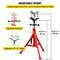 Adjustable V Head Pipe Jack Stand, Heavy Duty High lb Pipe Stand, Folding Carbon Steel Portable Tripod Design