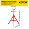 Adjustable V Head Pipe Jack Stand, Heavy Duty High lb Pipe Stand, Folding Carbon Steel Portable Tripod Design