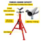 Heavy Duty V Head Pipe Stand, Adjustable Height, Pipe Jack Stands Load, Portable Folding Carbon Steel Pipe Support
