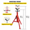 Heavy Duty V Head Pipe Stand, Adjustable Height, Pipe Jack Stands Load, Portable Folding Carbon Steel Pipe Support