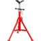 Heavy Duty V Head Pipe Stand Adjustable Height, Folding Portable Steel Jack Stands, Pipe Jack Stands 2500 LB