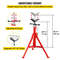 Heavy Duty V Head Pipe Stand Adjustable Height, Folding Portable Steel Jack Stands, Pipe Jack Stands 2500 LB