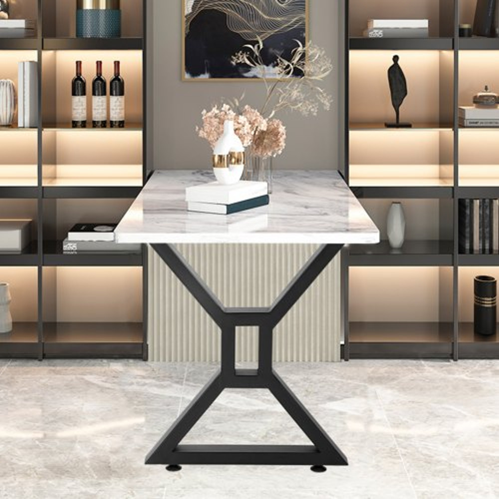 28-Inch Heavy-Duty Metal Table Legs (2PCs), X-Shaped Hollow Iron Legs with 440 Lbs Capacity