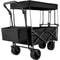 Folding Wagon Utility Cart XL Collapsible Garden Cart With Canopy AllTerrain Wheels Perfect For C 1