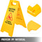6 Pack Caution Wet Floor Signs, 25" Double-Sided Bilingual Warning Sign – Foldable Wet Floor