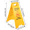 6 Pack Caution Wet Floor Signs, 25" Double-Sided Bilingual Warning Sign – Foldable Wet Floor