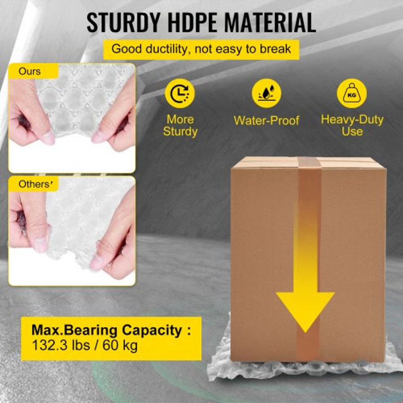 16 X 984ft Air Cushion Film Roll Heavy Duty Bubble Bags For Packaging TearAble Waterproof Air Pill 3