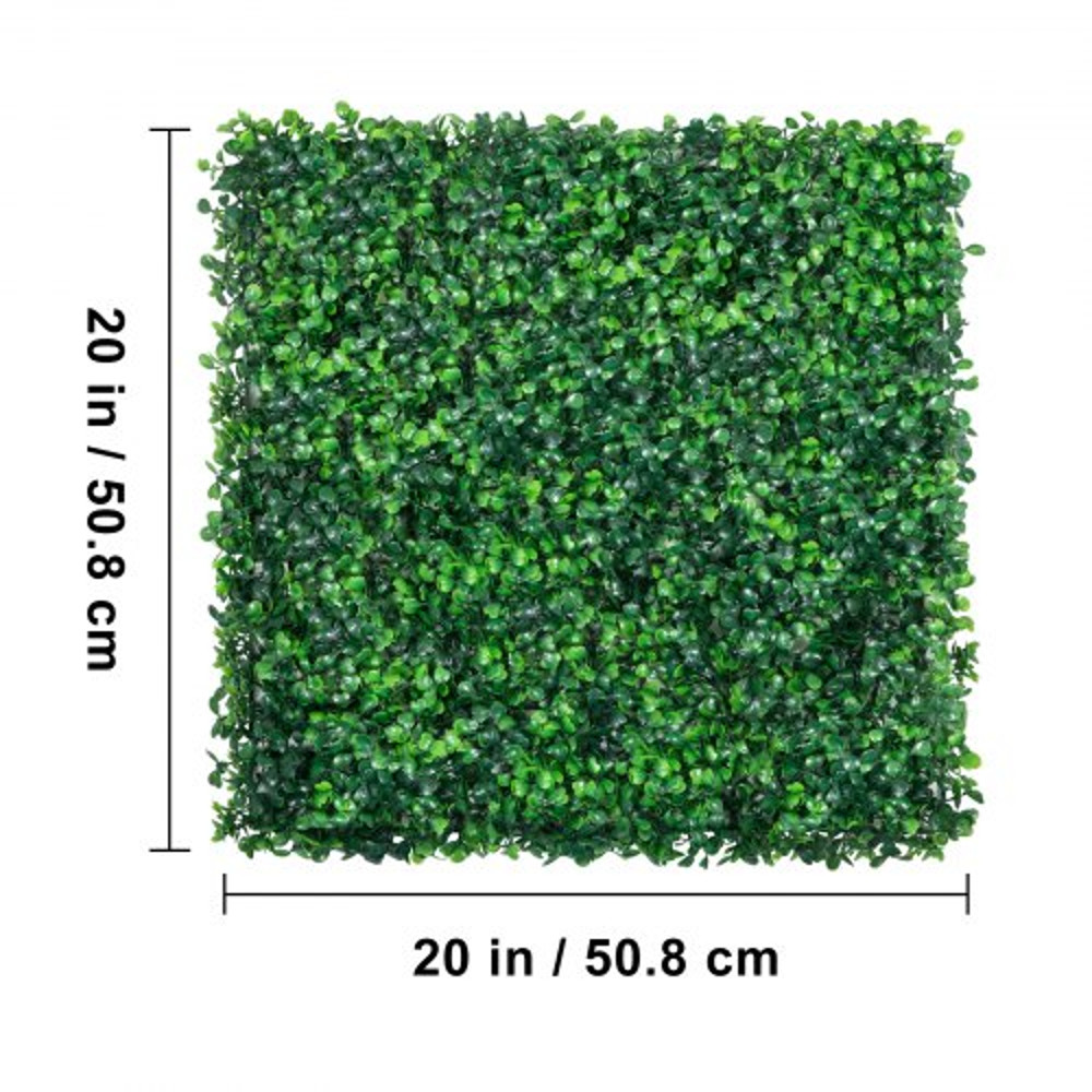 Boxwood Hedge Wall Panels Set, Artificial Grass Backdrop Wall Thick, UV Protected Privacy Fence Screen, Indoor Outdoor