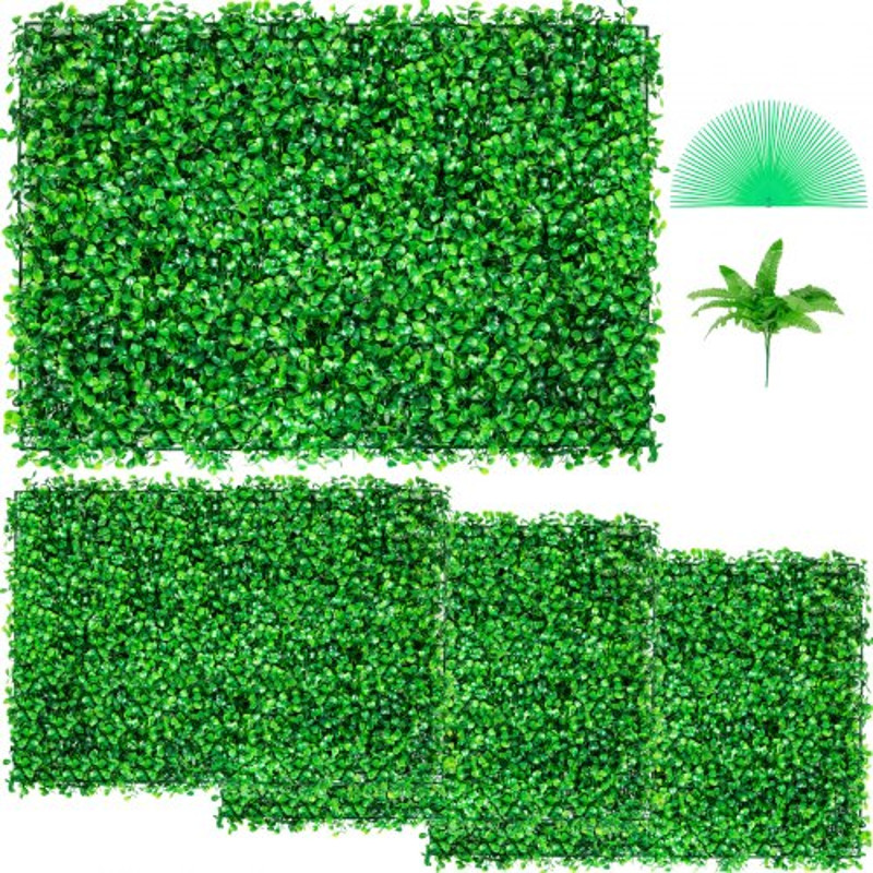 UV-Protected Boxwood Hedge Wall Panels Artificial Grass Backdrop Wall for Indoor Outdoor Privacy Fence, Garden & Event