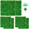 Artificial Boxwood Panel UV Protected Green Grass Wall Panels, Lush Fake Hedge Backdrop for Indoor Outdoor Privacy Fence