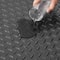 PVC Garage Floor Mats Rolls, Thick Garage Mat for Under Car, Trailer, Gym & Workshop, Waterproof Black Diamond Flooring