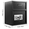Digital Depository Safe Cubic Feet Made of Carbon Steel, Electronic Code Lock Safe with Deposit Slot & Emergency Keys