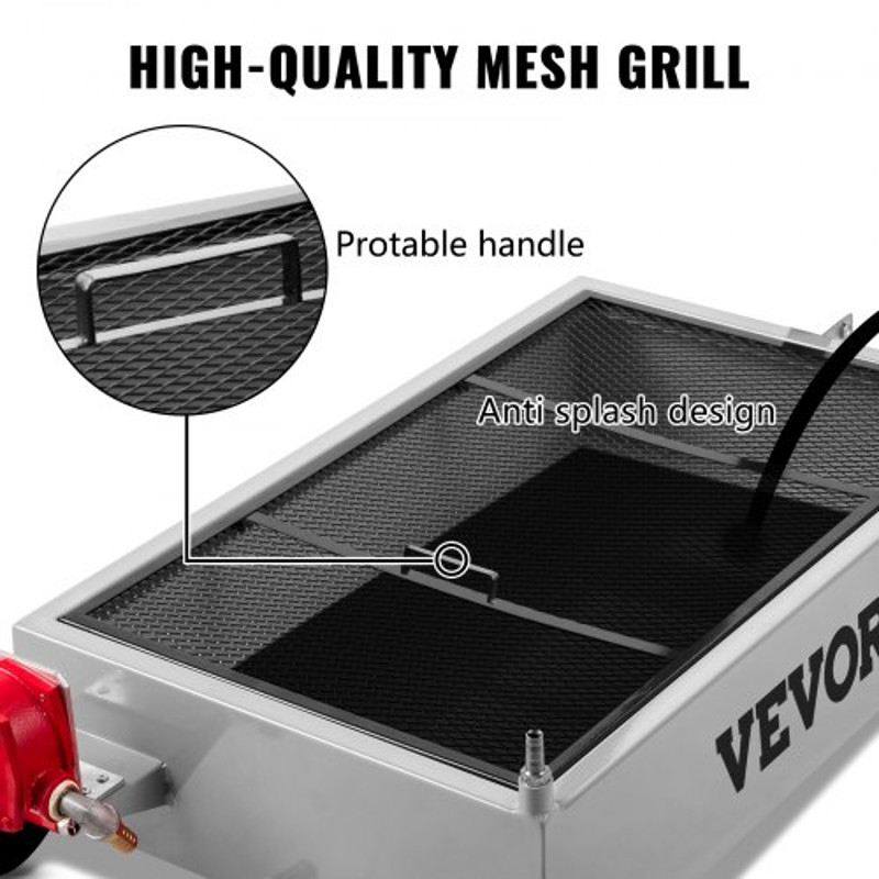 Low Profile Oil Drain Pan, Heavy-Duty Oil Change Tank with Manual Pump, Hose, Swivel Wheels for SUV, Truck, Car