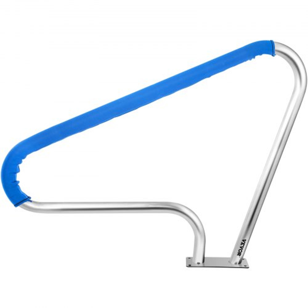 Pool Rail 32x23 304 Stainless Steel Pool Railing With 250LBS Load Capacity Blue Grip Cover M8 Dril 7