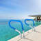 Stainless Steel Pool Rail 32x23 Humanized Swimming Pool Handrail With NonSlip Blue Grip 250LB Capac 0