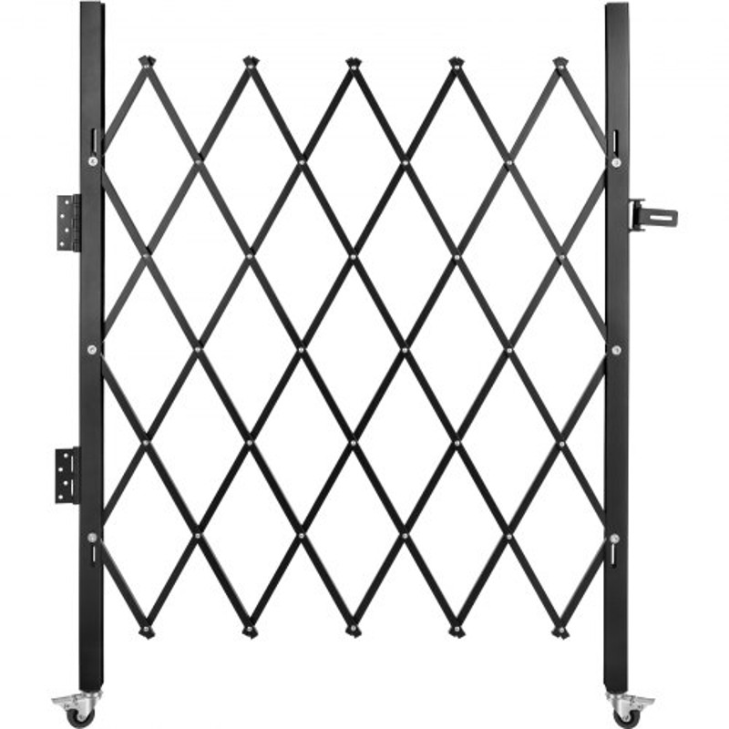 Scissor Gate Or Door With Padlock HeavyDuty 360 Rolling Barricade Gate For Home Industrial Safety 1