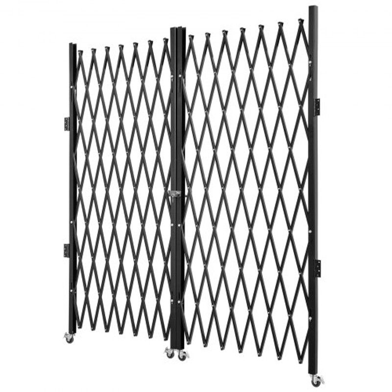 65 Ft X 12 Ft Double Folding Steel Accordion Security Gate Flexible Expanding 360 Rolling Barricade 7