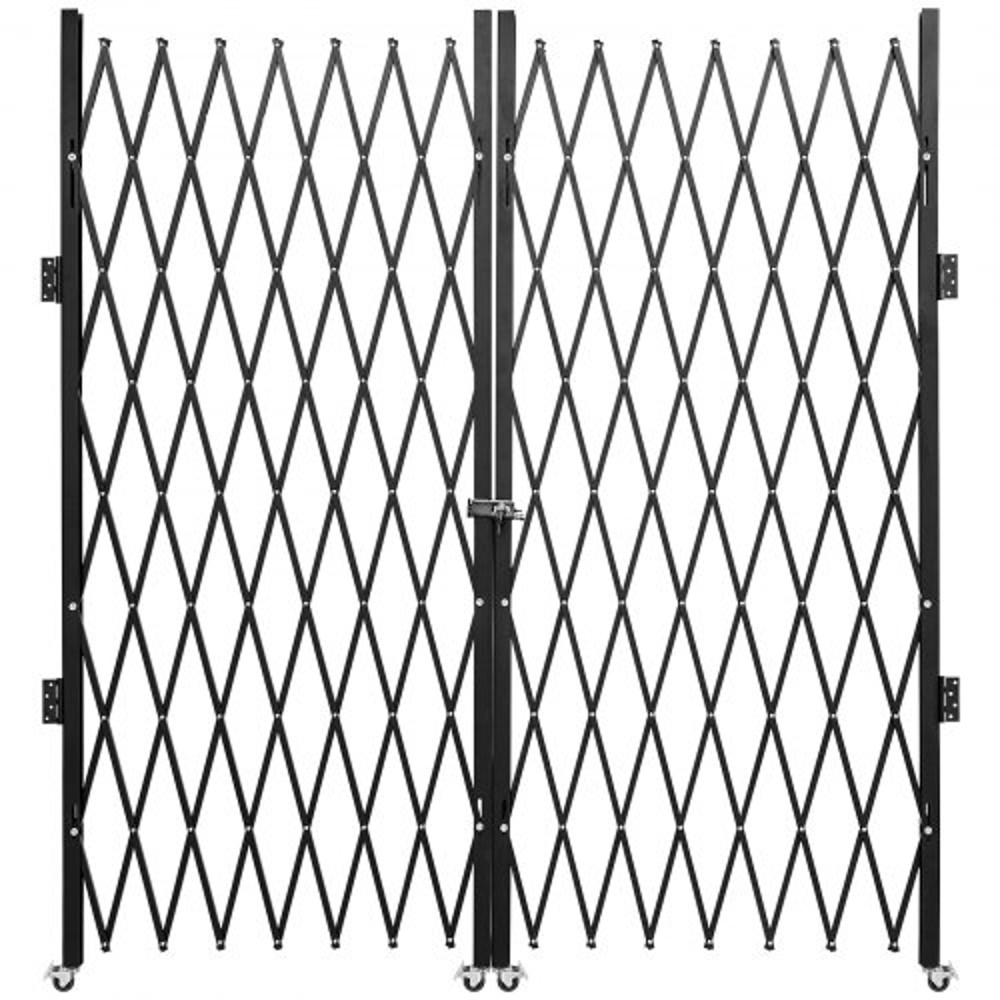 65 Ft X 12 Ft Double Folding Steel Accordion Security Gate Flexible Expanding 360 Rolling Barricade 8