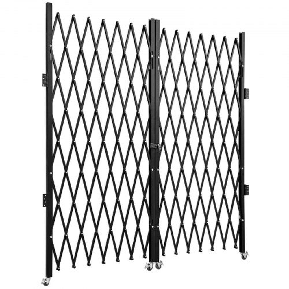 65 Ft X 12 Ft Double Folding Steel Accordion Security Gate Flexible Expanding 360 Rolling Barricade 9