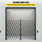 Heavy-Duty Scissor Gate with Keys, 360° Rolling Barricade Gate for Wide Entryways & Industrial Security