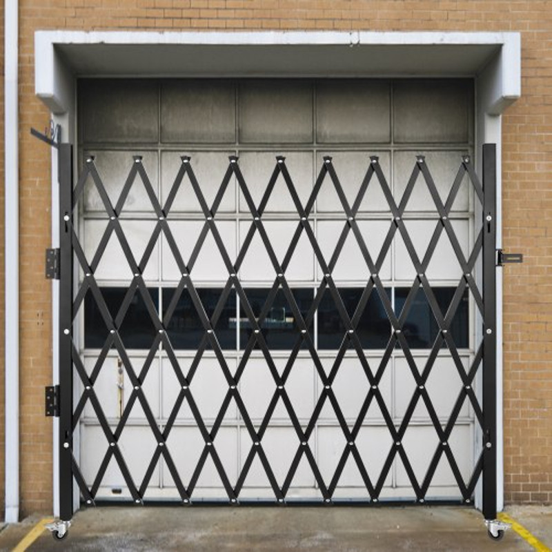 Flexible Expanding Security Gate HeavyDuty 71 X 71 Scissor GateDoor With Padlock 0