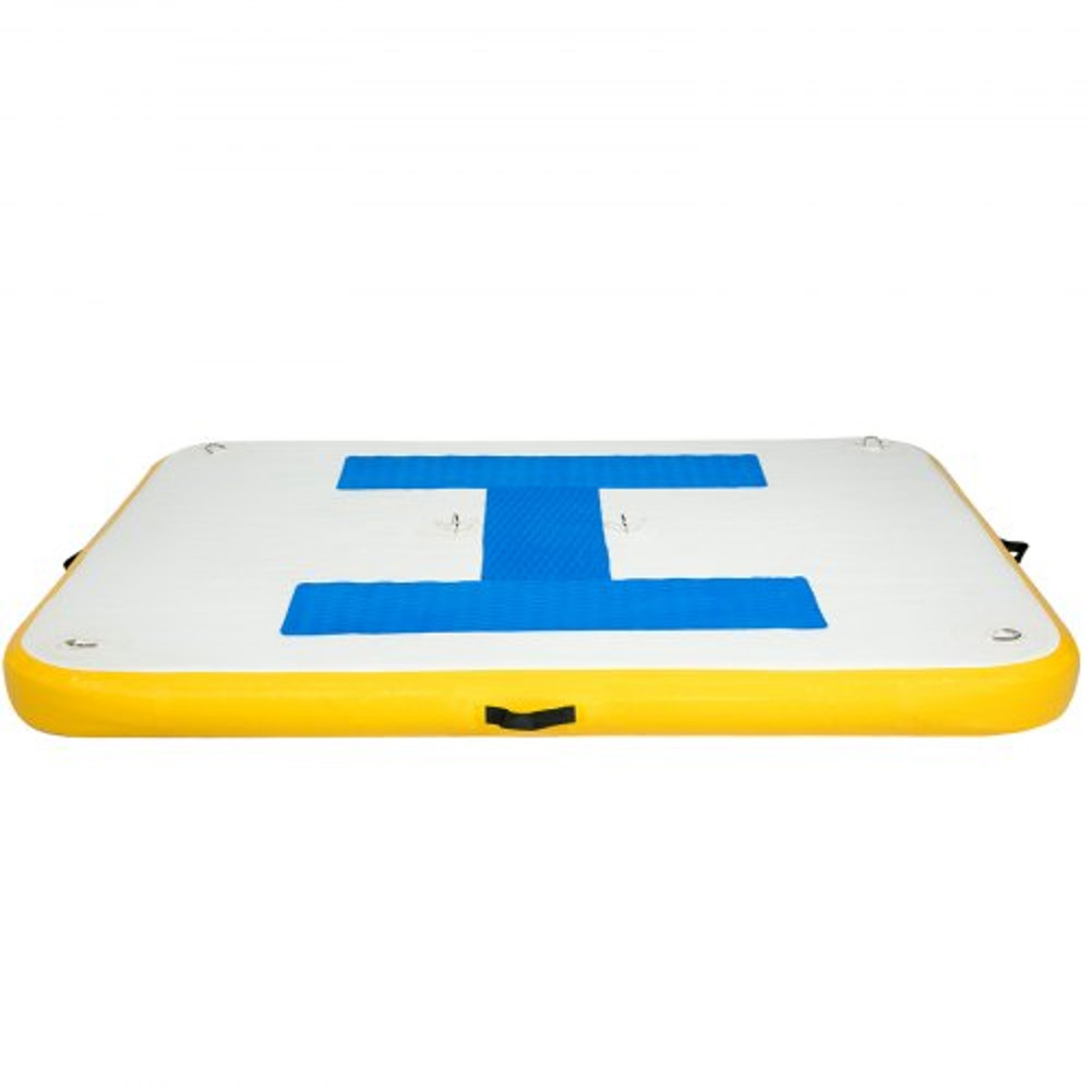 Inflatable Floating Dock 8x5 Ft HeavyDuty PVC Platform With Electric Pump For Swimming Relaxation 8