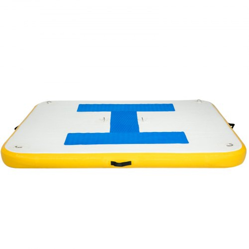 Inflatable Floating Dock 8x5 Ft HeavyDuty PVC Platform With Electric Pump For Swimming Relaxation 8