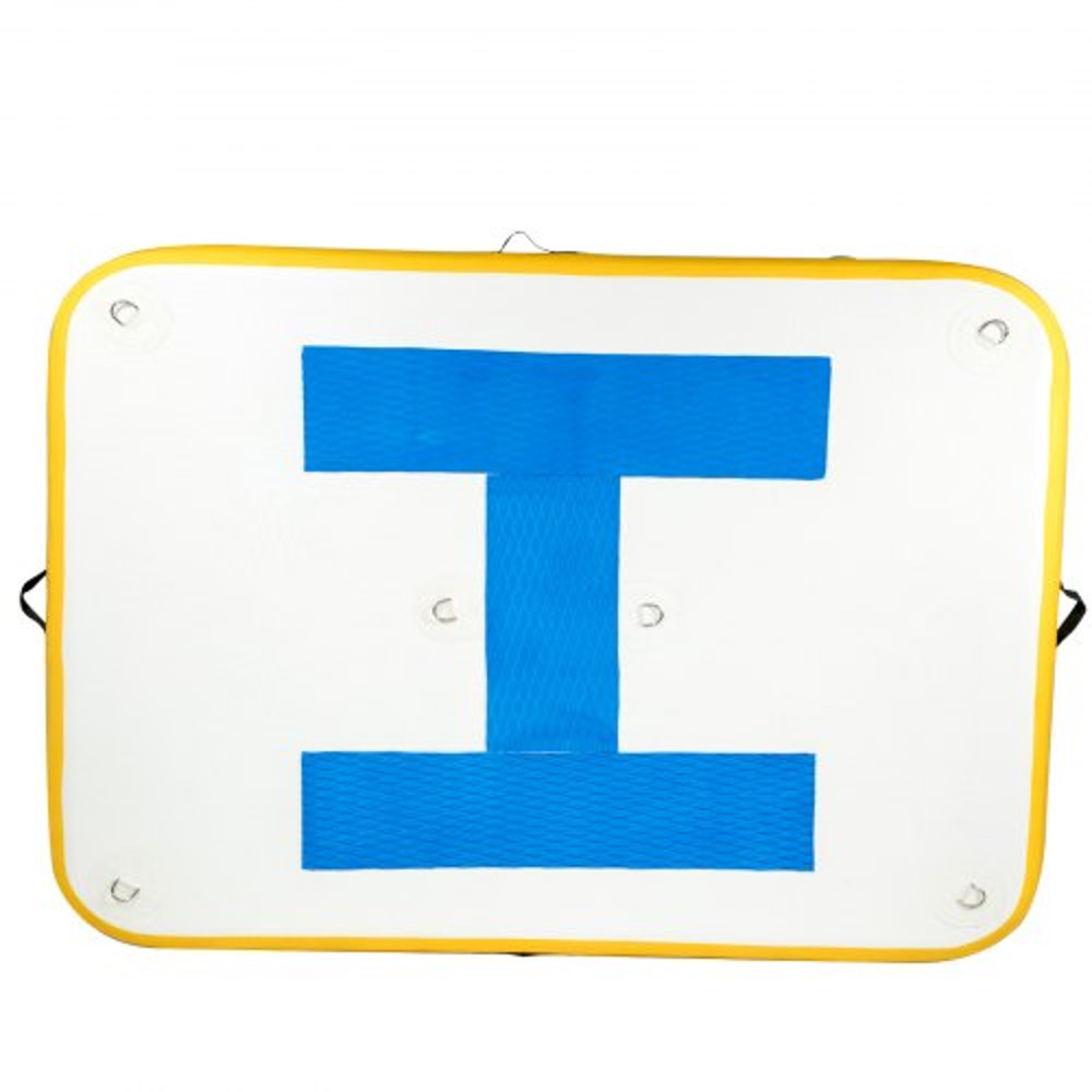 Inflatable Floating Dock 8x5 Ft HeavyDuty PVC Platform With Electric Pump For Swimming Relaxation 9