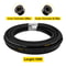 100 ft Coiled Hydraulic Hose 3/8 Inch, 4800 PSI High-Pressure Rubber Hydraulic Hose with 2 Steel Wire Braid