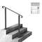 Front Porch Hand Rail HeavyDuty Wrought Iron Stair Railing Adjustable For 13 Steps Weatherproof 8