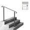 Outdoor Stair Railing For 13 Steps HeavyDuty Wrought Iron Handrail With Decorative Curl Design 1