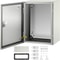 NEMA Steel Electrical Box, IP Rated Waterproof & Dustproof Junction Enclosure with Lock, Hinge & Mounting Plate