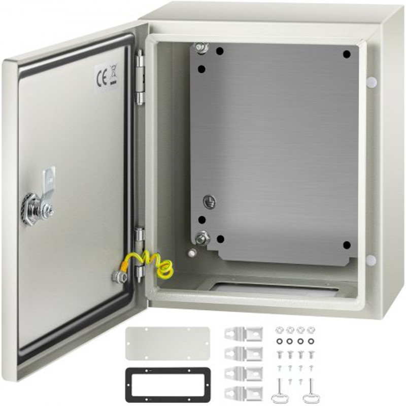 NEMA Steel Electrical Box, IP66 Waterproof Dustproof Junction Box with Lock & Mounting Plate