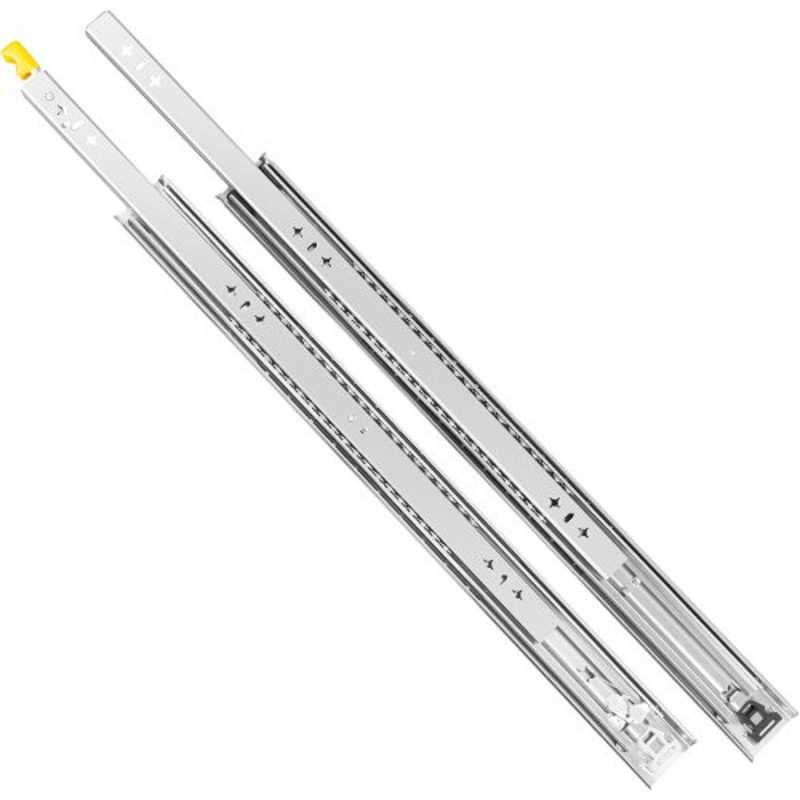 Heavy Duty Drawer Slides with Lock, Side Mount Full Extension Drawer Slides, 250LB Capacity, Industrial Cold-Rolled