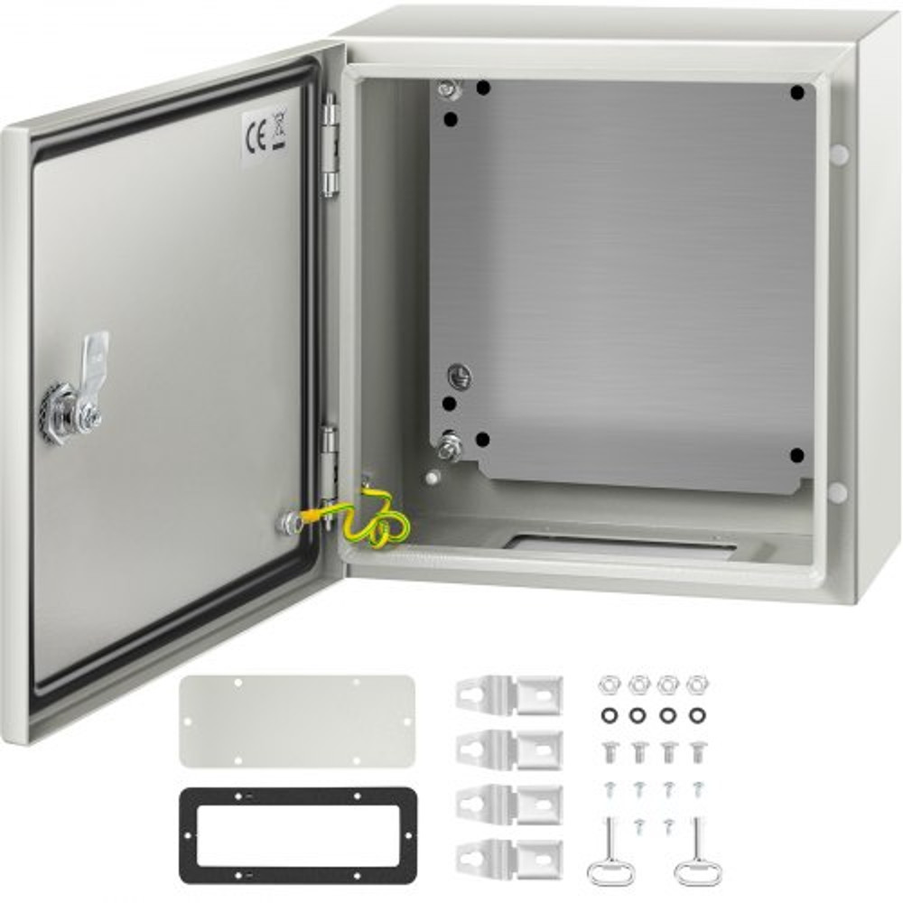 12x12x6 NEMA 4X Steel Electrical Box IP66 Waterproof Dustproof Enclosure HeavyDuty 0