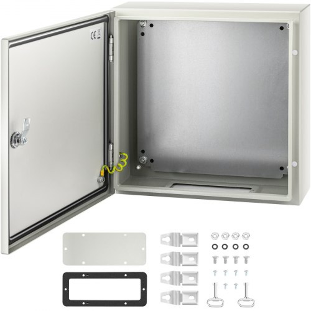 16 X 16 X 6 4X Steel Electrical Enclosure IP66 Waterproof Dustproof Junction Box With Mounting Pla 0