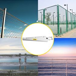 barbed wire arm set of 10, hot-dip galvanized steel extend arms for 1-3/8" top rail chain link fence
