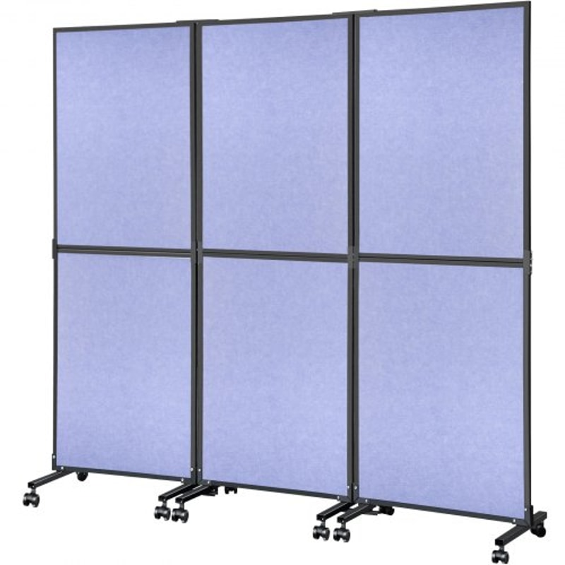 Acoustic Office Room Dividers 3Pack 72 X 66 Polyester Steel Partition Walls To Reduce Noise 8