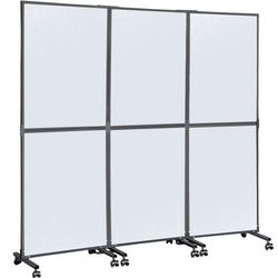 acoustic room divider 3-pack, office partition wall panel set (72" x 66") – soundproof, mobile & tackable for workspace