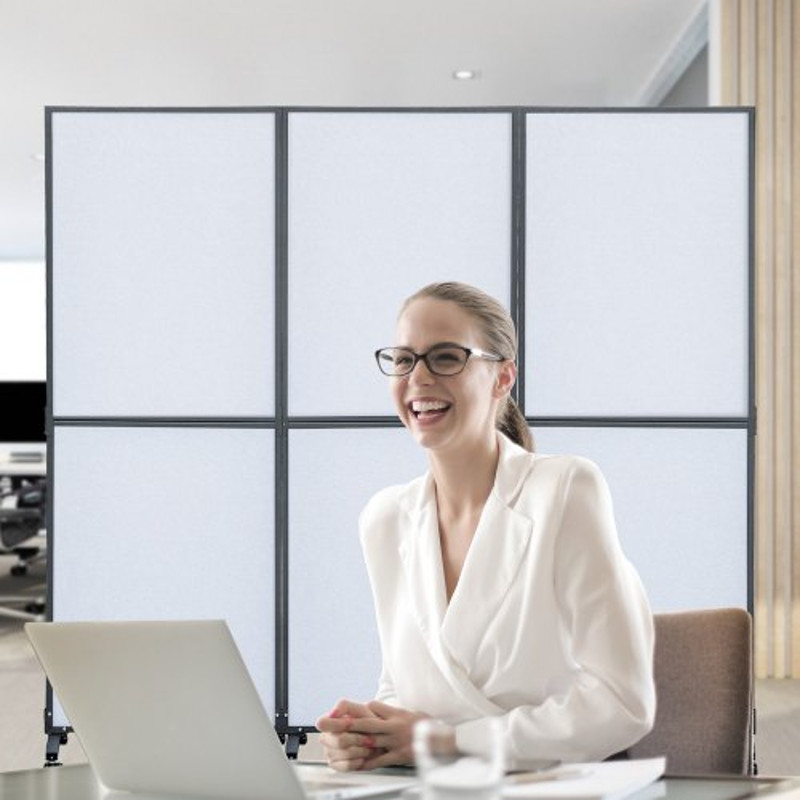 Acoustic Room Divider 3Pack Office Partition Wall Panel Set 72 X 66 Soundproof Mobile Tackable Fo 1