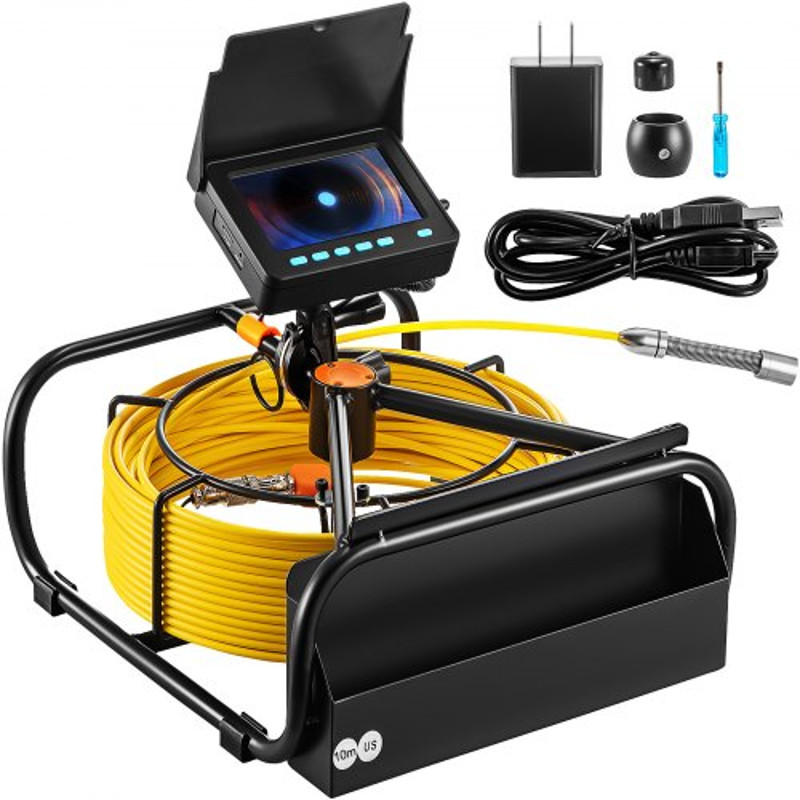 Sewer Camera With LCD Screen Waterproof IP68 Pipeline Inspection Camera With DVR Snake Cable  LED L 1