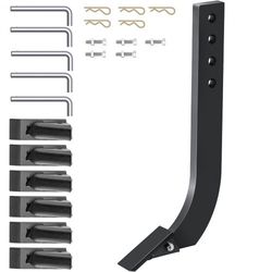 scarifier shank for box blade, adjustable ripper shanks with 4 holes, tapered teeth & mounting pins for plowing