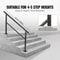 Aluminum Stair Handrail for Outdoor Stairs, Staircase Handrail Fits, 165LBS Load Railing with Screw Kit, Adjustable