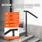 Iron Stair Handrail, Step Railing, Black Powder-Coated Sturdy Outdoor Indoor Safety Railing with Floor Mount